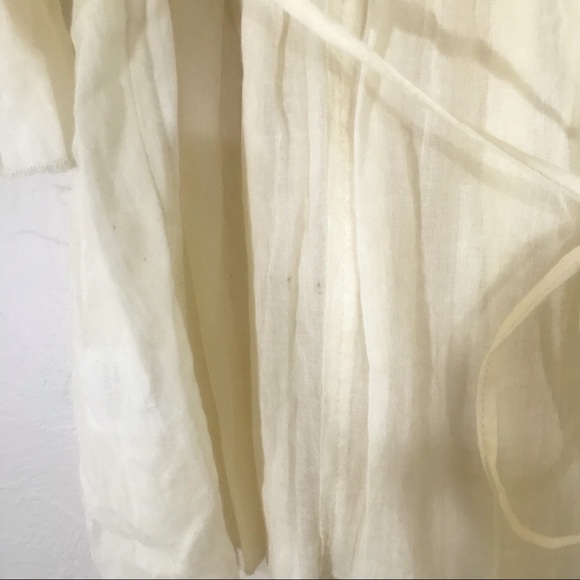 Mystree Off White Babydoll Peasant Blouse Size M - Picture 7 of 8